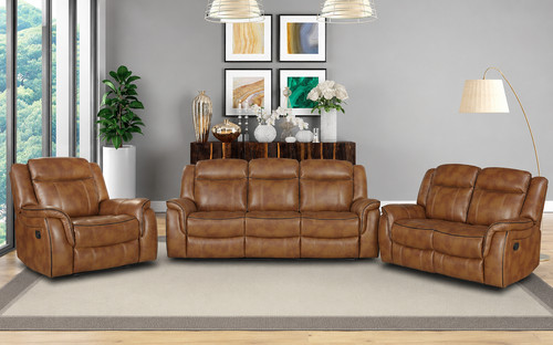 Tan brown leather - brown, recliner
