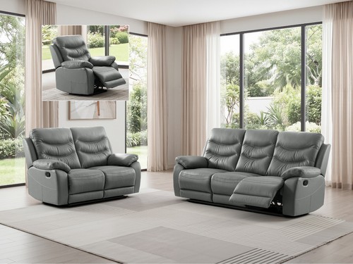 Dark grey italian leather - dark,