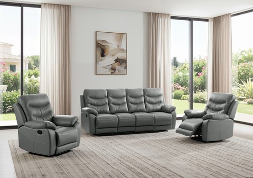 Dark grey italian leather - dark,