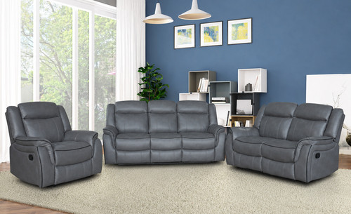 Grey leather gel - grey,